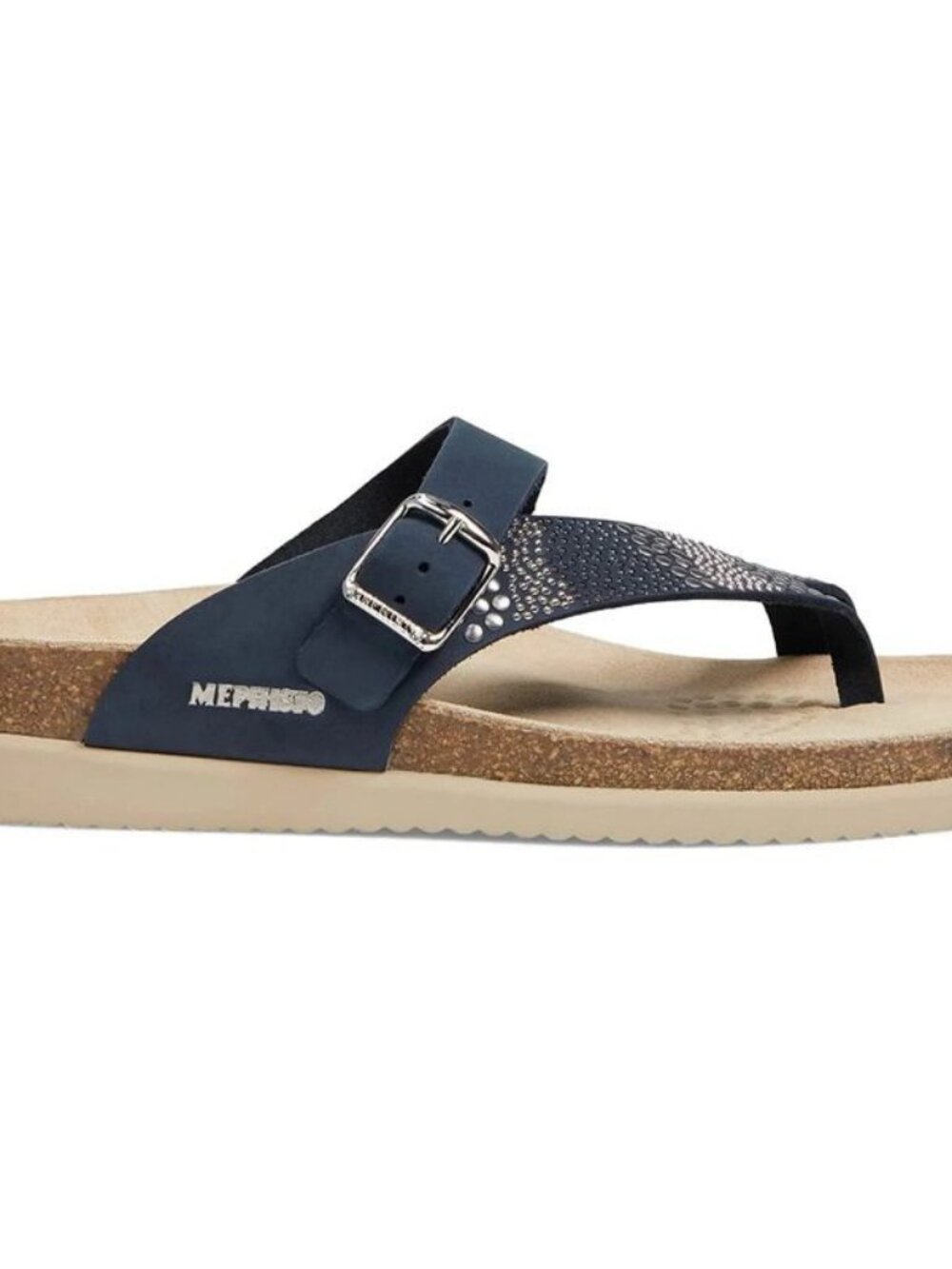 Mephisto  Women's Helenka Slip-On Thong Sandal  Navy Blue Nubuck Size 36 (6 US)